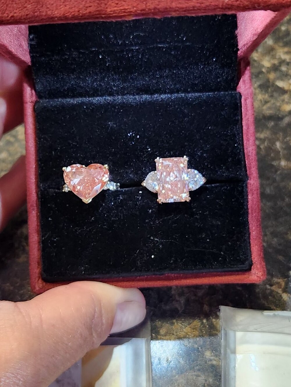 BUNDLE OF BIG IGI DIAMOND GOLD RINGS!